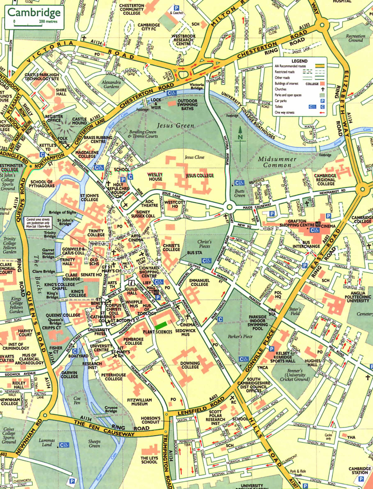Mappa Cambridge - Cartina di Cambridge